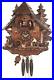 Quartz Cuckoo Clock Black Forest House with Moving Wood Chopper and Mill Wheel