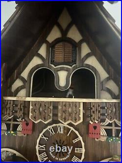 Quartz Cuckoo Clock Black Forest House with Music EN 4661 QM Read Description