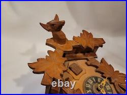 REGULA Carved Wooden Germany Cuckoo Wall Clock For Parts Or Repair