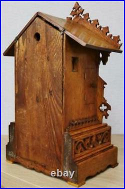 Rare Antique Beha Carved 8 Day Black Forest Twin Fusee Cuckoo Bracket Clock