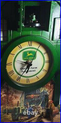Rare John Deere Tractor Cuckoo Wall Clock, Limited Edition Bradford Exchange