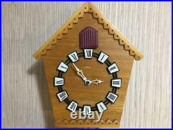 Rare Vintage USSR Mayak Wall Hanging Mechanical Wooden Cuckoo Clock Fight