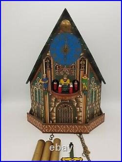 Rare musical Trumpeter Automaton Shelf Cuckoo Clock Nuremberg Church Of Our Lady