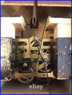 Reduced-Black Forest Hunters Cuckoo Clock-1970-German-Running -Parts Repair