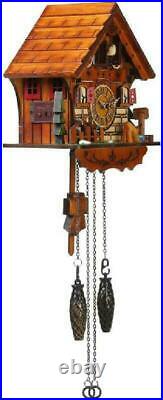 Retro Swinging Pendulum Cuckoo Clock Handcrafted Traditional Wood Wall Decor NEW