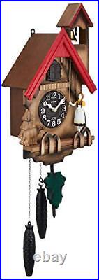Rhythm Clock Wall Clock Analog Cuckoo Tyrolean R 4MJ732RH06 Wooden NEW