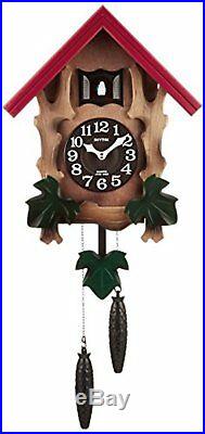 Rhythm Cuckoo Wall Clock COCKOO MELVILLE R Free Ship withTracking# New from Japan