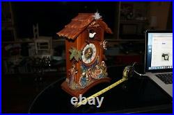Roman Inc 14 Wood Carved Christmas Cuckoo Clock Nativity #37484