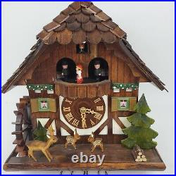 Rombach & Haas 1 Day Black Forest Frolicking Fawns Cuckoo Clock 1386