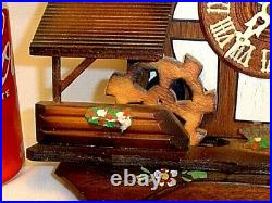 Schneider Musical Carousel Water Wheel Wood Chopper Cuckoo Clock