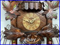 Schwarzwalder Uhren # 8TMT 176/10 German Cuckoo Clock WithMusic & Moving Birds