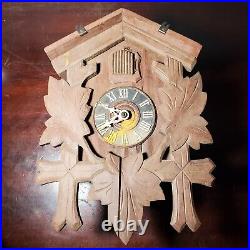 Small Antique German Wooden Cuckoo Clock with GM 25 Movement