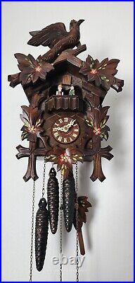 Swiss Reuge Romance Cuckoo Clock 6307 Der Frohliche Wanderer Edelweiss Dancers