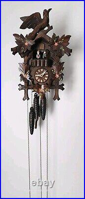 Swiss Reuge Romance Cuckoo Clock 6307 Der Frohliche Wanderer Edelweiss Dancers