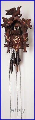 Swiss Reuge Romance Cuckoo Clock 6307 Der Frohliche Wanderer Edelweiss Dancers