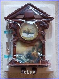 Thomas Kinkade Tides Of Time Lighthouse Cuckoo Wall Clock Super Rare Limited