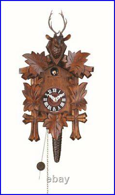 Trenkle Quarter call cuckoo clock with 1-day movement Five leaves, head of a dee