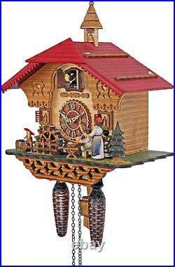 Trenkle Quartz Cuckoo Clock Black Forest House with Moving Black Forest Woman an