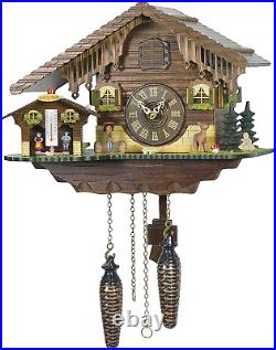 Trenkle Quartz Cuckoo Clock Swiss House with Weather House TU 415 Q