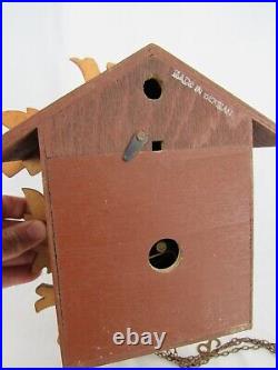 VINTAGE cuckoo clock 1960's birds WEST GERMANY Black Forest CUCKOO CLOCK CO