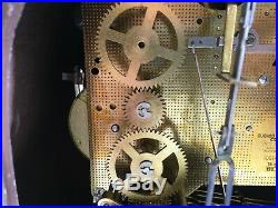 VTG Mantle Clock Linden Triple Chime Cuckoo Clock Co West Germany Wood Key DS72