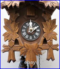 Very Nice German Black Forest Traditional Hand Carved Wood Cuckoo Clock