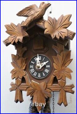 Very Nice German Black Forest Traditional Hand Carved Wood Cuckoo Clock