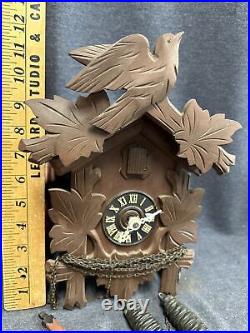 Vintage 12 Hour Leaf and Loon Regula Traditional Cuckoo Clock Germany Working