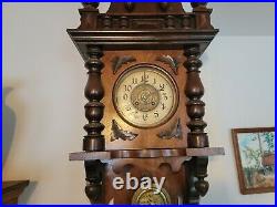 Vintage AS-IS Black Forest Wooden Clock