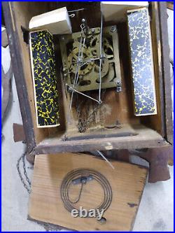 Vintage Antique German Black Forest Cuckoo Hunter Clock Parts or Repair