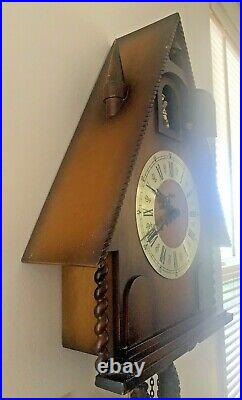 Vintage Antique Steeple Cathedral Cuckoo Gong Clock Linden Germany LQQK