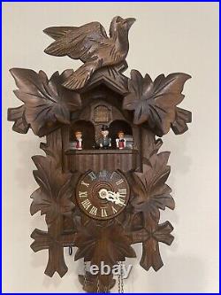 Vintage Anton Schneider Black Forest Cuckoo Clock Working REGULA 1-Day