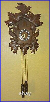 Vintage Black Forest Carved Cuckoo Clock