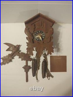 Vintage Black Forest Cuckoo Clock Co. Inc. West Germany Cuckoo Clock