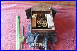 Vintage Black Forest Cuckoo Clock Wooden Pheasant & Rabbit Germany Wall Clock