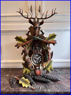 Vintage Black Forest Hunter Cuckoo Clock