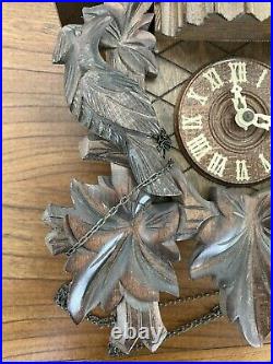 Vintage Clock Adolf Herr Cuckoo Clock Germany Handmade Birds Parts / Repair