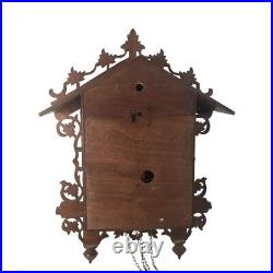 Vintage Cuckoo Clock Black Forest Made in Germany Wood Weights Keeps Good Time