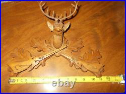 Vintage Cuckoo Clock Deer Head Topper