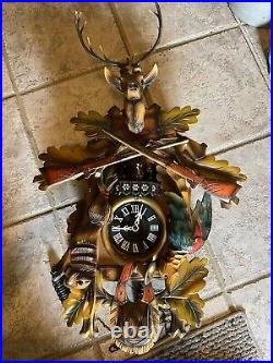 Vintage Cuckoo Clock Switzerland Germany Parts Albert Schwab Musical