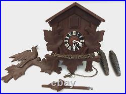 Vintage Cuckoo Clock West Germany REGULA Black Forest Parts and Repairs 2Weights