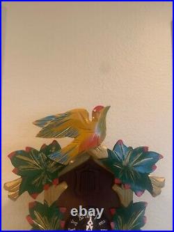 Vintage Cuckoo Clock Working Condition Hand Painted. Collectible