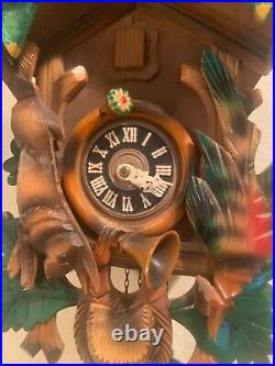 Vintage Deer Cuckoo Clock Cleaned And Serviced Works