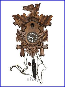 Vintage GERMAN BIRD Hand Carved Cukoo Clock Mint & Excll Working Condition