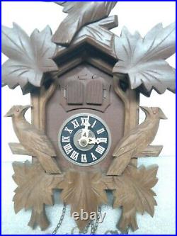Vintage German 3 Weight Cuckoo Clock withSwiss Music Box Lador 2844 30 hour Works