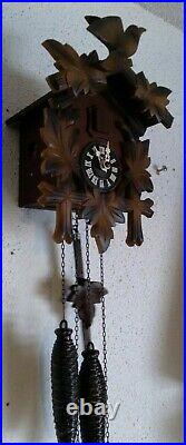 Vintage German Bachmaier & Klemmer Black Forest Cuckoo Clock 30 hour working