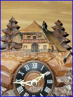 Vintage German Cuckoo Clock Cottage Forrest
