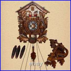 Vintage German Hönes Black Forest Cuckoo Clock Hunter with Music & Dancers
