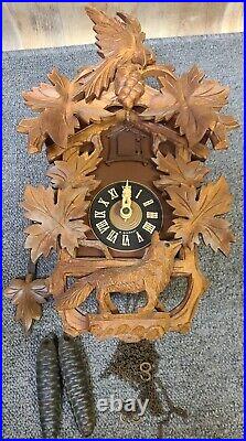 Vintage German West Germany Cuckoo Clock SCHMECKENBECKER GRABNER Complete