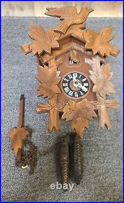 Vintage German West Germany Cuckoo Clock Wooden Birds Complete